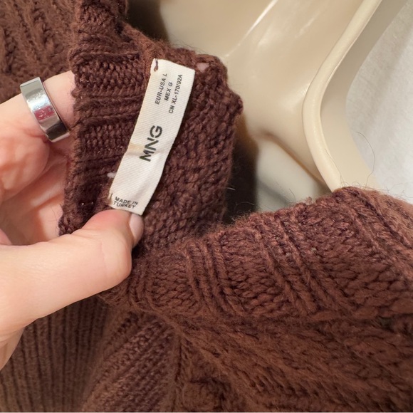 Mango Rich Brown Knit Sweater - Picture 4 of 5